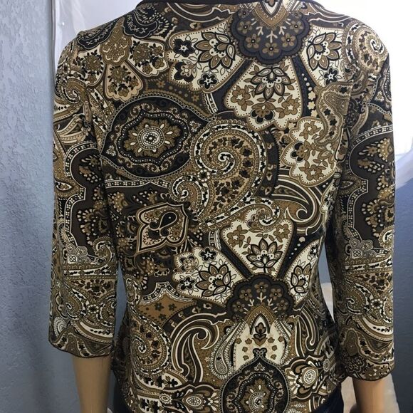 AB Studio Women’s Blouse w\ Wrap Look M - Picture 3 of 4